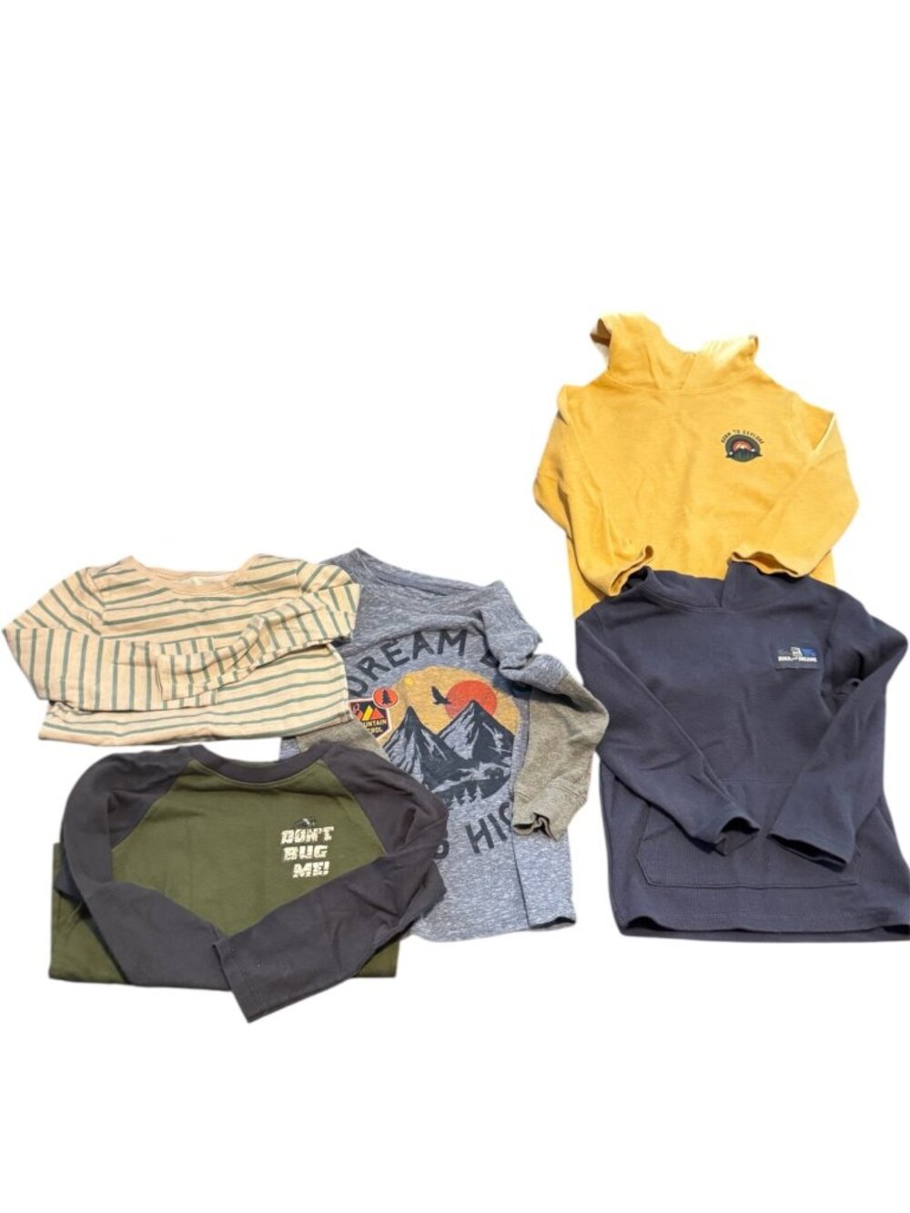 Toddler Boys Shirt Bundle Size 3T Long Sleeve Hoodies Graphic Tops Lot of 5